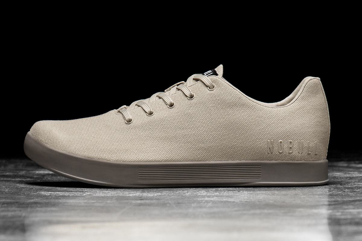 Nobull Canvas Women\'s Trainers Beige | Australia (ZK1032)
